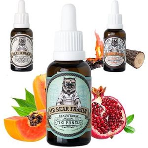 Natural Beard Oil for Men – Scented Beard Moisturiser Oil Contains Hydrating Jojoba + Argan Oil – Nourishing Mens Beard Softener for Healthier Hair Growt (Tiki Punch, 30ml)