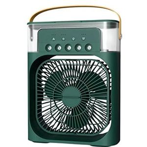 Draagbare airconditioners Draagbare Zomer Spray Fan Outdoor Fan Luchtkoeler USB Mobiele Kleine Watergekoelde Huishoudelijke Airconditioning Camping Fan (Color : Green)