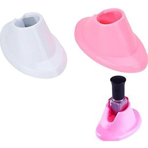 2 Stks Nagellak Fles Houder, Zachte Rubberen Vernis Fles Houder Anti-Spill Nagellak Stand Voor Nail Art Salon