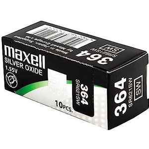 MAXELL 364 horlogebatterij SR621SW 10 stuks