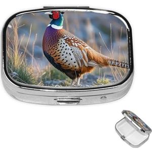 Pil Case Rechthoek 3 Compartiment Pillendoos Ronde Pil Organiseer Metalen Waterdichte Geneeskunde Organizer Doos voor Reizen Kleine Pillen Container Draagbaar voor Supplementen