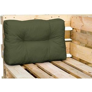 Royal Schneider Palletkussens set voor pallets 120x80cm 6R LS zitkussen rugkussen, 1x rugkussen (60 x 40 x 10 cm), 500-18 olijf