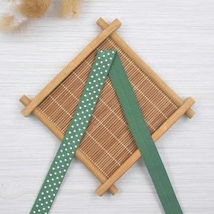 5/8"" 15 mm stippenprint vouw over elastische spandex satijnen band diy vakantie feest naaien haarband riem decoratief-groen-15mm-10 yards