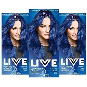 Schwarzkopf Live Ultra Brights of Pastel - 3 x Electric Blue 95