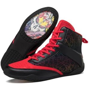 Boksschoenen voor mannen en vrouwen - Pro High Top wedstrijdschoenen Worstelsneakers Vechtsporten Trainingsschoenen voor de sportschool Gewichtheffen Vechtsporten