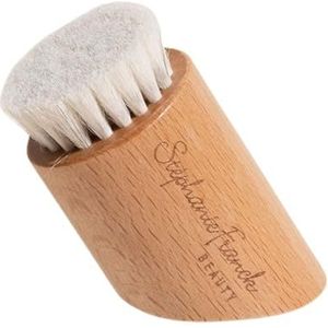 Stephanie Franck Beauty – Droogborstel Gezicht met Geitenhaar – Lymfedrainage, Zachte Exfoliatie, Stralende Huid – Ideaal voor Gevoelige Huid – Natuurlijke Schoonheidsaccessoire