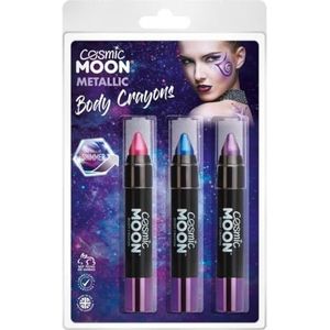 Cosmic Moon Metallic Body Crayons, Purple & Pink