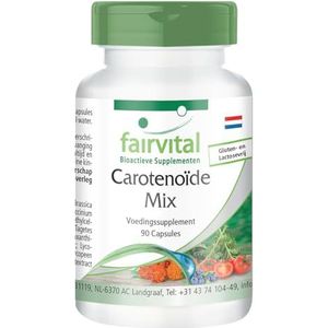 Fairvital | Carotenoïden Mix - HOOG GEDOSEERD - VEGAN - 90 capsules - natuurlijke carotenoïden met anthocyanen