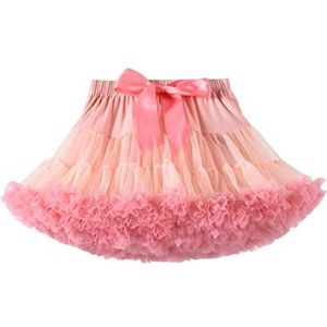 Odziezet Tutu-rok voor babymeisjes, tule, prinses, met strik, tutu, dansrok, balletrok, avondrok, feestrok - beige - 8-10 Ans