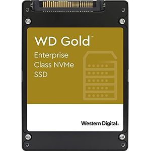 WD Gold NVMe SSD 7.68TB 2.5p U.2 2.5inch Zwart