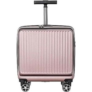 Koffer 16 Inch Koffers Zakenreizen Instappen Handbagage Krasbestendig Hard Met Wielen Bagage (Color : C, Size : 16 in)