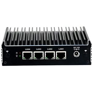 Nieuwe Celeron J3160 Quad Core Firewall Micro Appliance, Mini PC, Nano PC, Router PC met 8G RAM 256G SSD, 4 RJ45-poort AES-NI PXE Compatibel met pfsense OPNsense