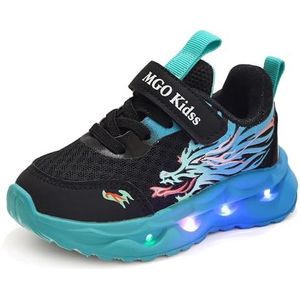 Verlichte sneakers for jongens met led-verlichting (1-6 jaar) Lichtgevende schoenen, knipperende sneakers, lente- en herfstsneakers for Halloween, Kerstmis, Verjaardag(Blauw,35 EU)