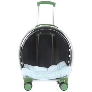 Dierenkar Doorzichtige trolley Transportbagage for huisdieren met wielen Huisdierentrolley Draagwagen Kleine middelgrote honden Katten (Color : Translucent)