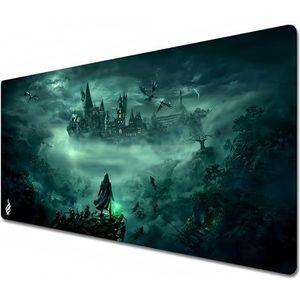 Odrys Hogwarts Legacy XXL Muismat | Zwart en Wit Gaming | 900x400 | Kantoor Bureau Mat Groot | Waterdicht - Anti Slip (Grijs, 31,5 x 11,8 x 0,1 Inch)