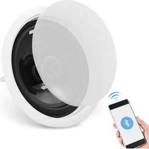VEVOR 6,5 inch Bluetooth-plafondluidspreker, 150 W, plafond- en wandluidsprekersysteem met 8 Ω impedantie en 89 dB gevoeligheid, voor keuken, woonkamer, slaapkamer of overdekte veranda's, afzonderlijk