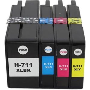 Inktcartridge for 711 711XL DesignJet T120 T520 printer(CMYK one set)