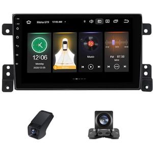 Autoradio 2 Din Bluetooth met Carplay en Android Auto,geldt voor Suzuki Grand Vitara 3 2005-2015 9 inch met touchscreen stereo auto ondersteunt stuurbediening Achteruitrijcamera FM AM(NF-1)