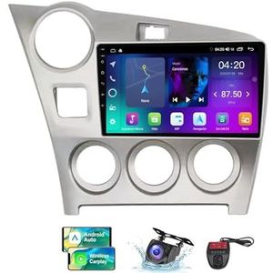 Voor Toyota Matrix 2 E140 2008-2014 Android 13 Carplay Autoradio 9 inch Scherm Radio Android Auto Bluetooth 5.0 Handsfree 4G WiFi FM/RDS/DAB+ Radio HiFi Achteruitkijkcamera + DVR(NF-1)