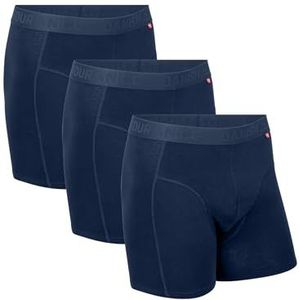 DANISH ENDURANCE Katoenen Boxershorts voor Heren, Biologisch Katoen, Klassieke Fit, 3 pack, Marineblauw, M