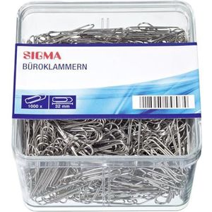 SIGMA BŸroklammern, Metall, 32 mm, silber, 1000 StŸck