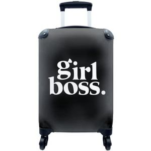 MuchoWow® Koffer - Spreuken - Quotes - Girl boss - Past binnen 55x40x20 cm en 55x35x25 cm - Handbagage - Trolley - Fotokoffer - Cabin Size - Print