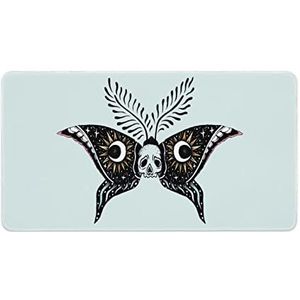 Skull Hawk Moth Print Bureau Pad Protector Muismatten Kantoor Tafel Mat Grote Muismat Antislip Laptop Pad