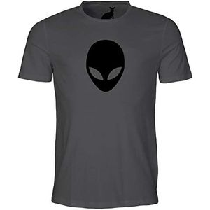 Heren Alien Gezicht Silhouette T Shirt ET UFO