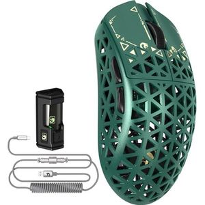 MAMBASNAKE M5 Ultra Carbon Fiber 8000Hz Wireless Gaming Mouse, 39g Superlight, 42000DPI, PAW3950MAX Sensor, Nordic 52840 Chip, Bluetooth/2.4G/USB-C bekabelde Mice met Muis Coiled Cable voor PC/Mac