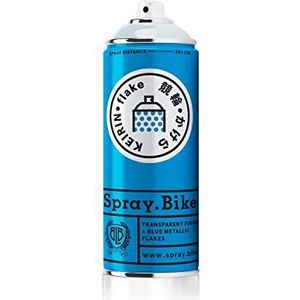 Spray.Bike Fietslakspray KEIRIN met glittereffect in verschillende kleuren - spuitverf voor de fiets - zeer eenvoudig gebruik (vlakblauw)