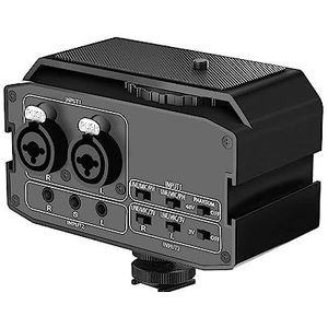 Geluidskaartset, XLR-audiomixer, CVM-AX3 dubbele XLR / 6,35 mm / 3,5 mm video-audiomixer, cameramixer