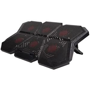Laptop Koelkussen, ABS Metaal 7 Hoogte 73.25CFM Lucht Volume Laptop Koeler Ruit Ontwerp met Dual USB Poorten voor 12 ""tot 17"" Laptops