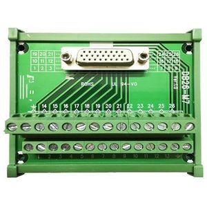 Ruiting Store DB26 26 Pin Man Vrouw Adapter PCB Signalen Terminal Breakout DIN Rail Montage Adapter Connector (Size : Db26 MALE)