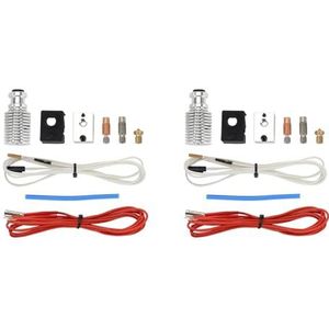 Abledance Prusa MK3S+ extrudermondstuk, 2 stuks, aluminium, snelslangset, hoge temperatuurbestendigheid