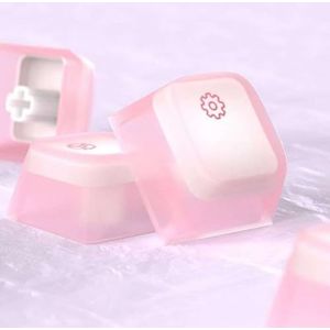QPSJXN Nogi Keycapsp PEP ABS Profiel ZEER PERI 21 61 87 104 108 mechanische keyboards (wit)