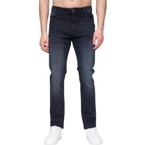 Henleys - Heren 'Craze' Denim Comfort Straight Leg Jeans, Blauw zwart, 34W / 32L