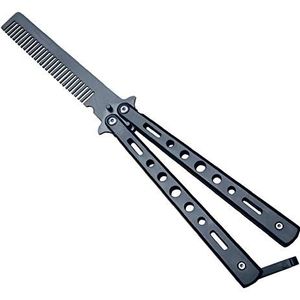 Harlorki Sport Indoor Outdoor Gebruik Mini Draagbare Opvouwbare Rvs Praktijk Training Vlinder Kam Haar Styling Gereedschap Accessoire