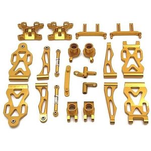 Aluminium Afstandsbediening Auto Upgrade Accessoires Kit for SCY 1/16 16101 16102(Gold)