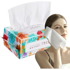 Katoenen stof - Dikke katoenen gezichtshanddoeken met parelpatroon | Grote gezichtshanddoeken, hygiënische doekjes voor het wassen van het gezicht, gevoelige huid, make-up verwijderen Aokley