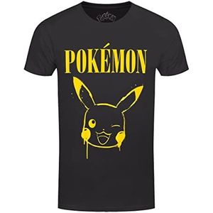 Pokémon - PIkachu Graffiti - T-shirt - Zwart