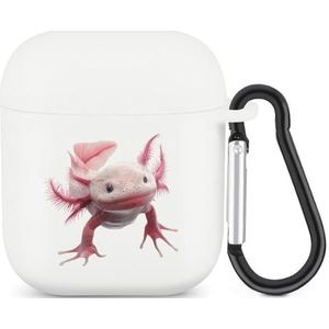 Grappige Axolotl Leuke Case voor AirPods 2&1 Schokbestendige Beschermende Hoofdtelefoon Gevallen Cover Met Sleutelhanger Voor Mannen Vrouwen