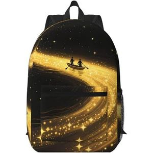 Zelinge Eenhoorns Kleurrijke Donkerblauwe Lichtgewicht Reisrugzak Reis Dagrugzak Rugzakken 17 Inches Tall, Starry River Boot, One Size, Reizen Rugzakken