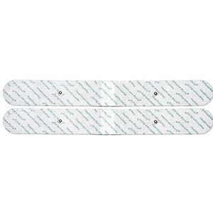 Healthcare World Extra lange TENS elektrodenpads (33 x 4 cm, 1 paar) - herbruikbare zelfklevende elektroden voor verlichting van rugpijn - 3,5 mm klikconnector - compatibel met Beurer, Sanitas