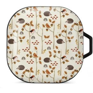 Egel en oordopjes hoesje compatibel met Samsung hard shell beschermhoes zwart stijl