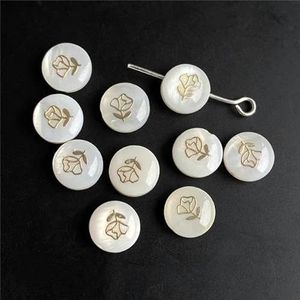 Ronde Parelmoer Schelp Kralen Hart Zwart Natuurlijke Schelp Losse Kralen voor Sieraden Maken Armband DIY Ketting 7-8mm-29 Rose-10st