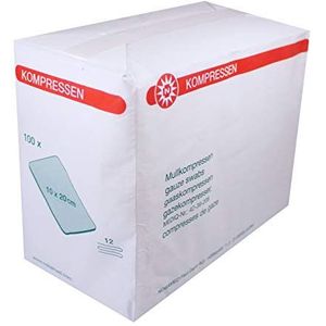 NOBA kompressen kompressen verbandmull 10 x 20 cm 12-voudig 100 stuks