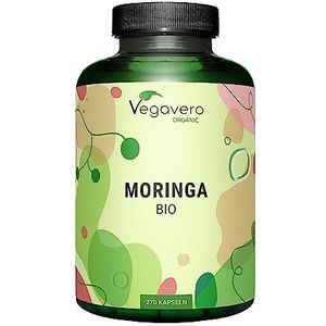 Vegavero BIOLOGISCHE Moringa capsules | 1800 mg | Prijs-prestatiewinnaar 2024* | 270 capsules | Laboratorium getest | BIOLOGISCHE Moringa Oleifera | Veganistisch & zonder toevoegingen