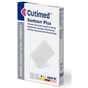 BSN Medical 7323506 Cutimed Sorbion Plus wondcontactlaag, steriel, afmetingen 20 cm x 10 cm