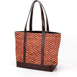 Laptop Tote tas met olieverf Rustieke Oude Schuur Hout Print, Draagtassen Casual Canvas Business Werk Draagtas Aktetas voor Computer School Office