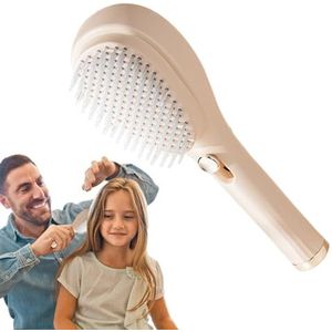Zelfreinigende haarborstel, ergonomisch handvat haarkam met intrekbare haren | Ontwarrende haarborstel voor vrouwen gemakkelijk haar kammen en schoonmaken